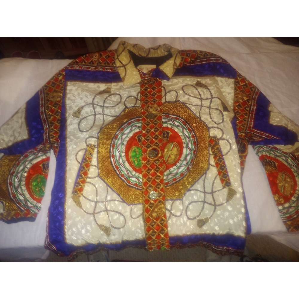 Privet Collection Vintage XL Women's Button Down Jacket‎ Bomber Multi 1980 27ptp